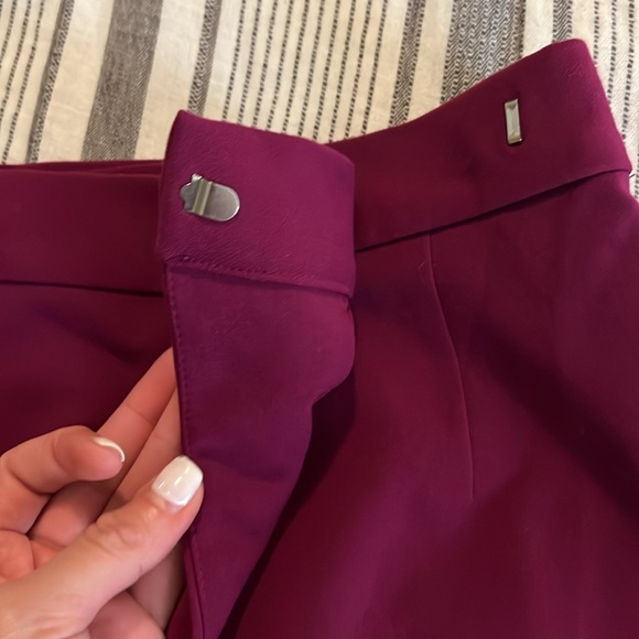 French connection burgundy wrap skirt size 4 - Picture 3 of 5